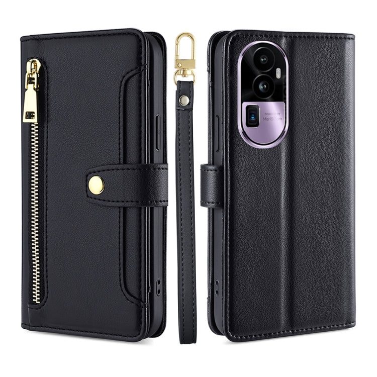Sheep Texture Cross-body Zipper Wallet Leather Phone Case, For OPPO Find X7 Ultra 5G, For OPPO A38 4G / A18 4G, For OPPO A2 Pro 5G, For OPPO A58 4G, For OPPO Reno10 5G / Reno10 Pro 5G Global, For OPPO Reno10 5G Global, For OPPO A78 4G                  ...