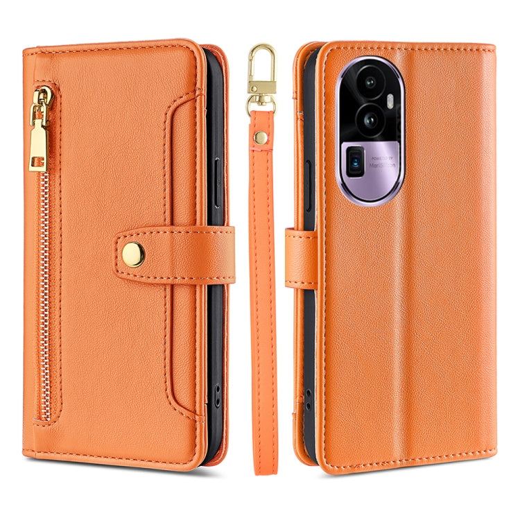Sheep Texture Cross-body Zipper Wallet Leather Phone Case, For OPPO A78 4G, For OPPO Reno10 Pro+ 5G, For OPPO A1 5G, For OPPO Reno8 T 4G, For OPPO Reno8 T 5G / A1 Pro 5G, For OPPO Reno7 4G / F21 Pro 4G, For OPPO Find X5 Pro