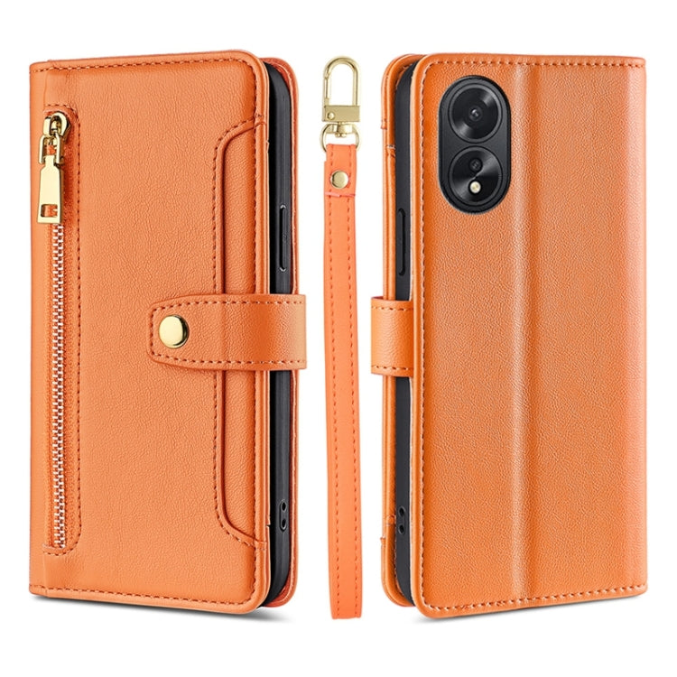 Sheep Texture Cross-body Zipper Wallet Leather Phone Case, For OPPO Find X7 Ultra 5G, For OPPO A38 4G / A18 4G, For OPPO A2 Pro 5G, For OPPO A58 4G, For OPPO Reno10 5G / Reno10 Pro 5G Global, For OPPO Reno10 5G Global, For OPPO A78 4G                  ...