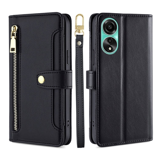 Sheep Texture Cross-body Zipper Wallet Leather Phone Case, For OPPO A78 4G, For OPPO Reno10 Pro+ 5G, For OPPO A1 5G, For OPPO Reno8 T 4G, For OPPO Reno8 T 5G / A1 Pro 5G, For OPPO Reno7 4G / F21 Pro 4G, For OPPO Find X5 Pro