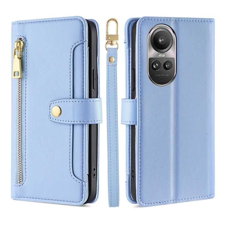 Sheep Texture Cross-body Zipper Wallet Leather Phone Case, For OPPO Find X7 Ultra 5G, For OPPO A38 4G / A18 4G, For OPPO A2 Pro 5G, For OPPO A58 4G, For OPPO Reno10 5G / Reno10 Pro 5G Global, For OPPO Reno10 5G Global, For OPPO A78 4G                  ...