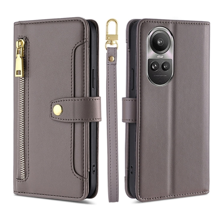Sheep Texture Cross-body Zipper Wallet Leather Phone Case, For OPPO Find X7 Ultra 5G, For OPPO A38 4G / A18 4G, For OPPO A2 Pro 5G, For OPPO A58 4G, For OPPO Reno10 5G / Reno10 Pro 5G Global, For OPPO Reno10 5G Global, For OPPO A78 4G                  ...