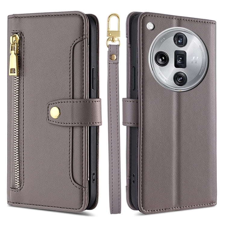 Sheep Texture Cross-body Zipper Wallet Leather Phone Case, For OPPO Reno11 F 5G, For OPPO Find X7 5G, For OPPO Find X7 Ultra 5G, For OPPO A38 4G / A18 4G, For OPPO A2 Pro 5G, For OPPO A58 4G, For OPPO Reno10 5G / Reno10 Pro 5G Global                   ...
