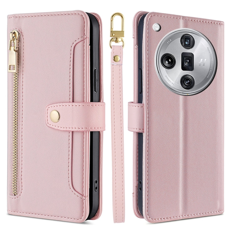 Sheep Texture Cross-body Zipper Wallet Leather Phone Case, For OPPO Reno11 F 5G, For OPPO Find X7 5G, For OPPO Find X7 Ultra 5G, For OPPO A38 4G / A18 4G, For OPPO A2 Pro 5G, For OPPO A58 4G, For OPPO Reno10 5G / Reno10 Pro 5G Global                   ...