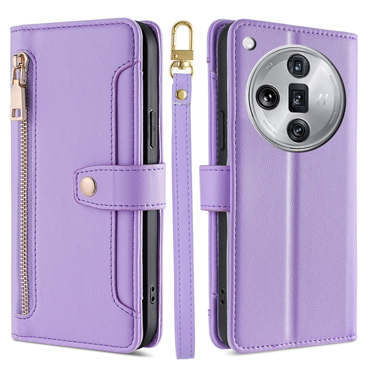 Sheep Texture Cross-body Zipper Wallet Leather Phone Case, For OPPO Find X7 Ultra 5G, For OPPO A38 4G / A18 4G, For OPPO A2 Pro 5G, For OPPO A58 4G, For OPPO Reno10 5G / Reno10 Pro 5G Global, For OPPO Reno10 5G Global, For OPPO A78 4G                  ...