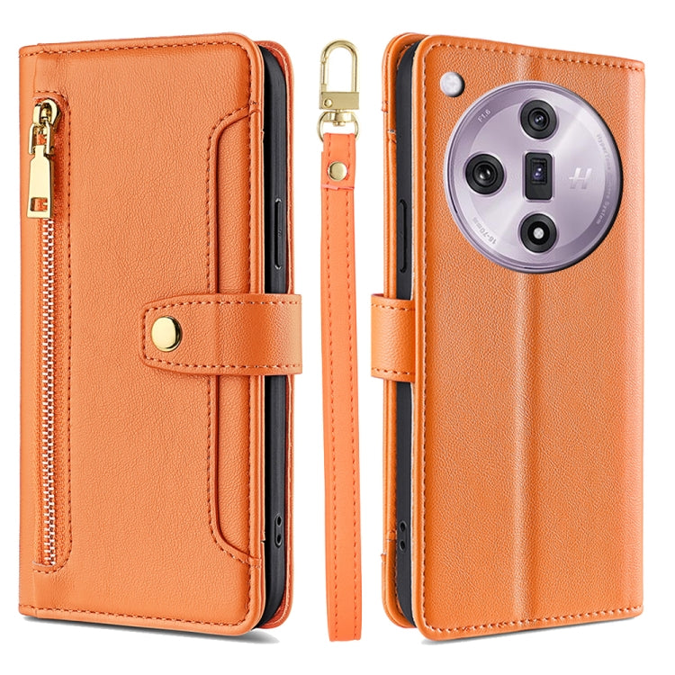 Sheep Texture Cross-body Zipper Wallet Leather Phone Case, For OPPO Reno11 F 5G, For OPPO Find X7 5G, For OPPO Find X7 Ultra 5G, For OPPO A38 4G / A18 4G, For OPPO A2 Pro 5G, For OPPO A58 4G, For OPPO Reno10 5G / Reno10 Pro 5G Global                   ...