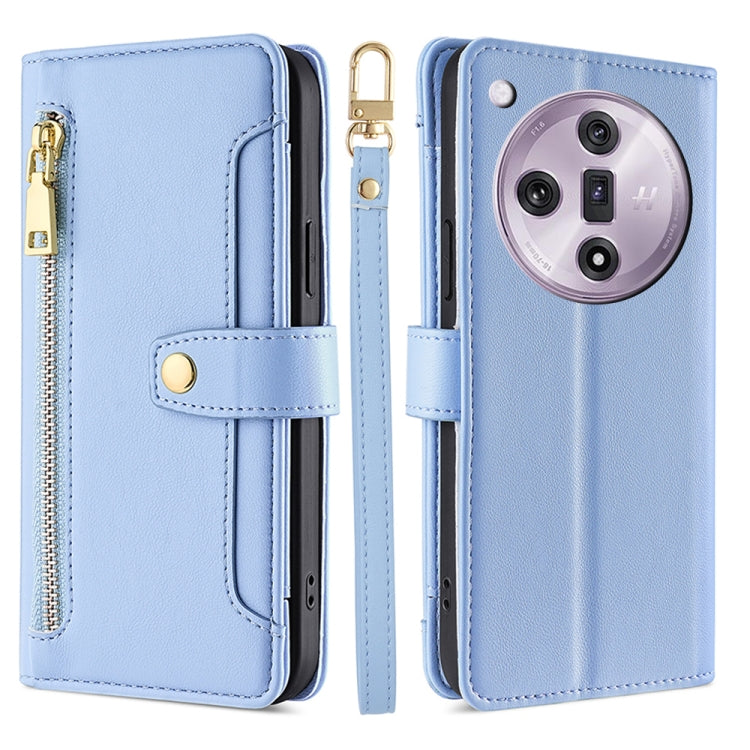 Sheep Texture Cross-body Zipper Wallet Leather Phone Case, For OPPO Reno11 F 5G, For OPPO Find X7 5G, For OPPO Find X7 Ultra 5G, For OPPO A38 4G / A18 4G, For OPPO A2 Pro 5G, For OPPO A58 4G, For OPPO Reno10 5G / Reno10 Pro 5G Global                   ...