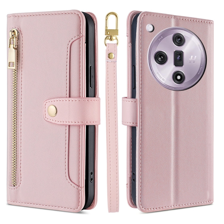 Sheep Texture Cross-body Zipper Wallet Leather Phone Case, For OPPO Reno11 F 5G, For OPPO Find X7 5G, For OPPO Find X7 Ultra 5G, For OPPO A38 4G / A18 4G, For OPPO A2 Pro 5G, For OPPO A58 4G, For OPPO Reno10 5G / Reno10 Pro 5G Global                   ...