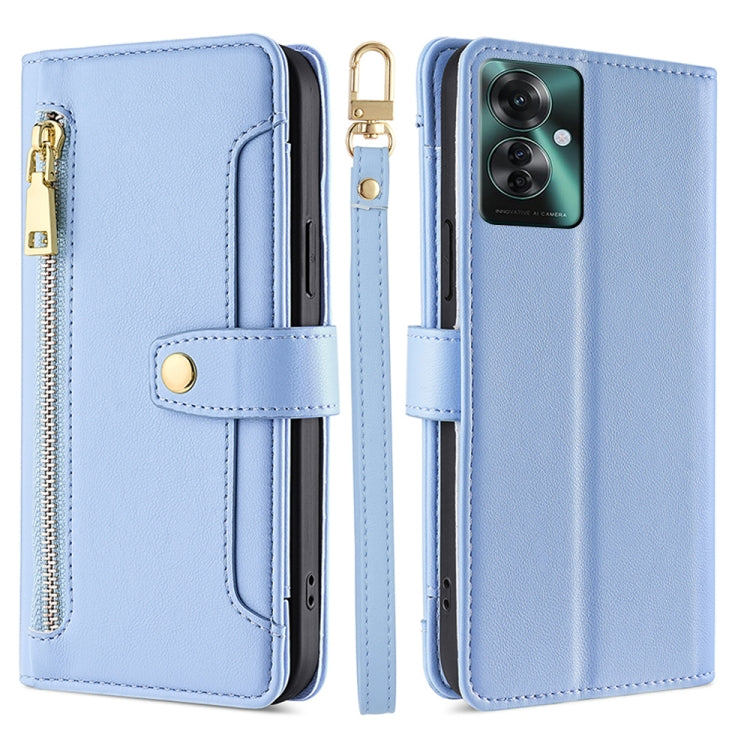 Sheep Texture Cross-body Zipper Wallet Leather Phone Case, For OPPO Reno11 F 5G, For OPPO Find X7 5G, For OPPO Find X7 Ultra 5G, For OPPO A38 4G / A18 4G, For OPPO A2 Pro 5G, For OPPO A58 4G, For OPPO Reno10 5G / Reno10 Pro 5G Global                   ...