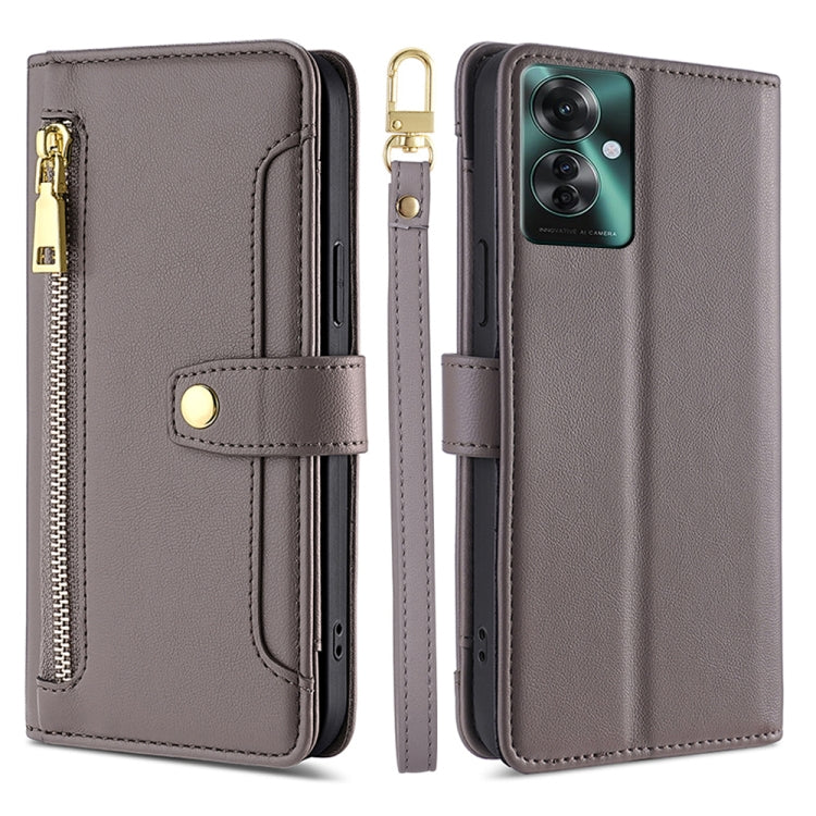 Sheep Texture Cross-body Zipper Wallet Leather Phone Case, For OPPO Reno11 F 5G, For OPPO Find X7 5G, For OPPO Find X7 Ultra 5G, For OPPO A38 4G / A18 4G, For OPPO A2 Pro 5G, For OPPO A58 4G, For OPPO Reno10 5G / Reno10 Pro 5G Global                   ...