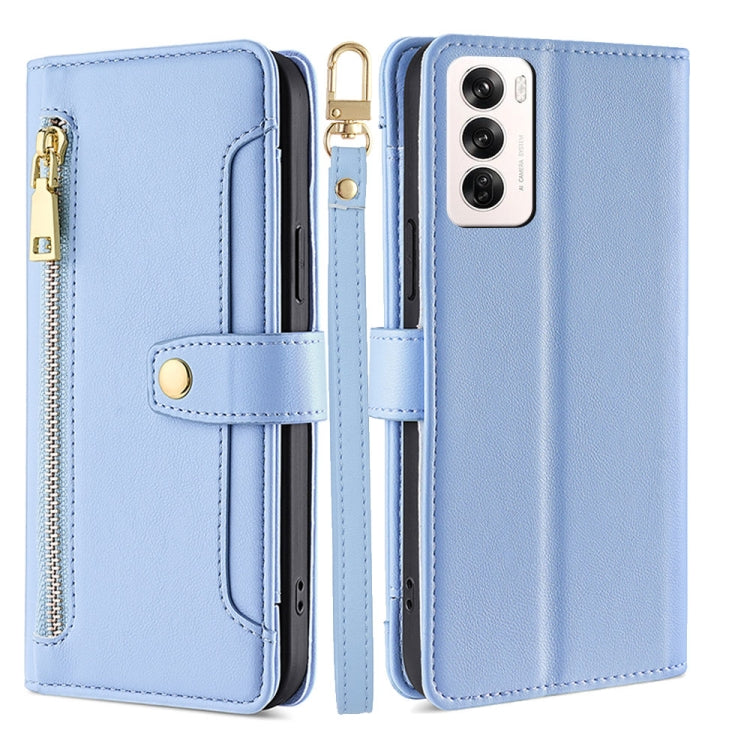 Sheep Texture Cross-body Zipper Wallet Leather Phone Case, For OPPO Reno13 F 5G / 4G, For OPPO A3 5G India, For OPPO Reno12 F 5G, For OPPO A3 Pro 5G India, For OPPO Reno12 5G Global, For OPPO A60 4G Global, For OPPO Reno11 F 5G, For OPPO Find X7 5G