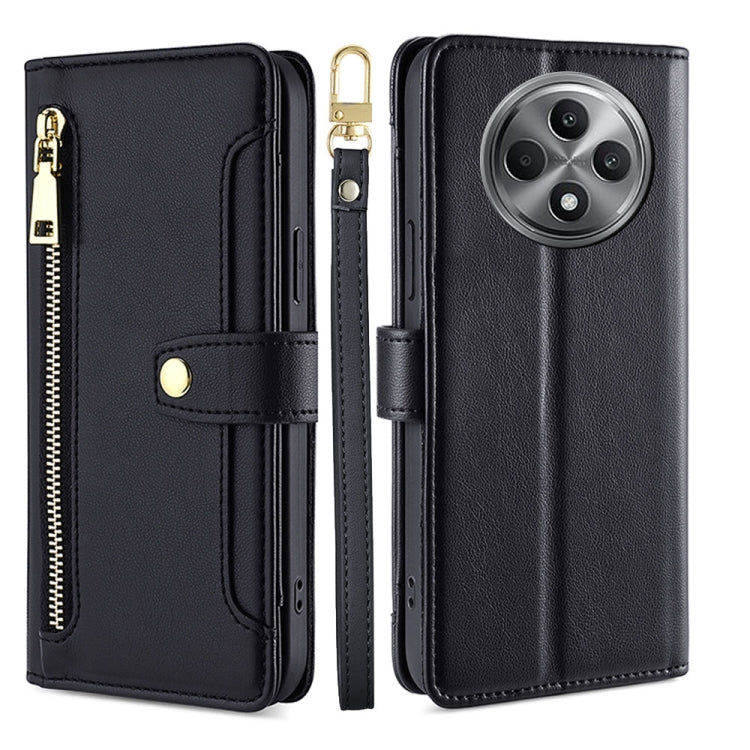 Sheep Texture Cross-body Zipper Wallet Leather Phone Case, For OPPO Reno13 F 5G / 4G, For OPPO A3 5G India, For OPPO Reno12 F 5G, For OPPO A3 Pro 5G India, For OPPO Reno12 5G Global, For OPPO A60 4G Global, For OPPO Reno11 F 5G, For OPPO Find X7 5G