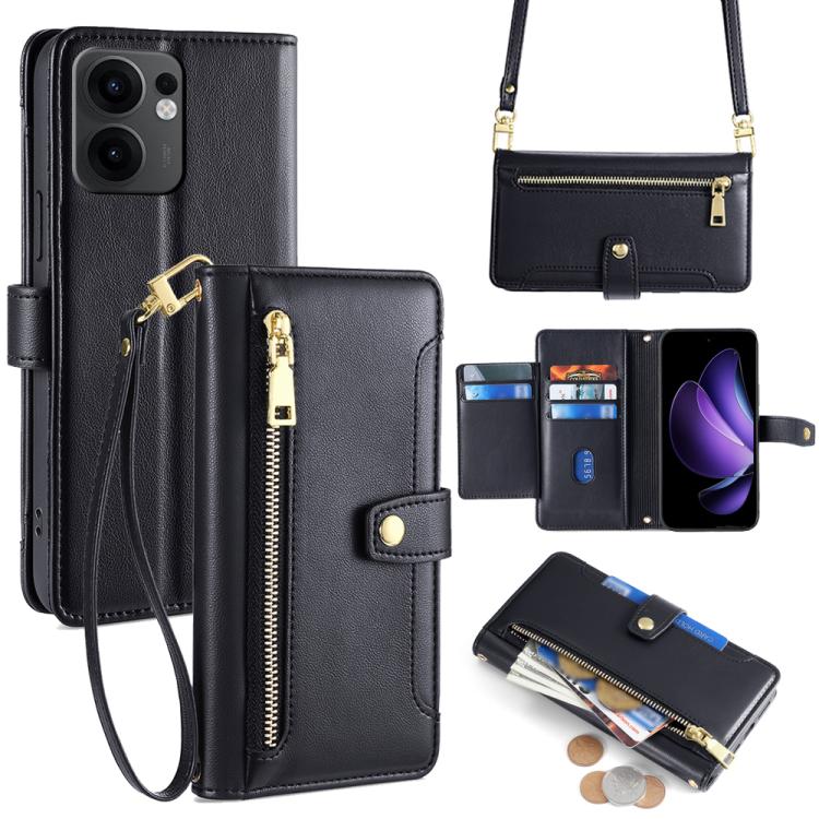 Sheep Texture Cross-body Zipper Wallet Leather Phone Case, For OPPO Find X8s 5G, For OPPO Find X8 Ultra 5G, For OPPO Reno13 F 5G / 4G, For OPPO A3 5G India, For OPPO Reno12 F 5G, For OPPO A3 Pro 5G India, For OPPO Reno12 5G Global, For OPPO A60 4G Global