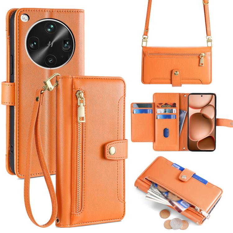 Sheep Texture Cross-body Zipper Wallet Leather Phone Case, For OPPO Find X8s 5G, For OPPO Find X8 Ultra 5G, For OPPO Reno13 F 5G / 4G, For OPPO A3 5G India, For OPPO Reno12 F 5G, For OPPO A3 Pro 5G India, For OPPO Reno12 5G Global, For OPPO A60 4G Global