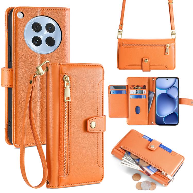 Sheep Texture Cross-body Zipper Wallet Leather Phone Case, For OPPO Find X8s 5G, For OPPO Find X8 Ultra 5G, For OPPO Reno13 F 5G / 4G, For OPPO A3 5G India, For OPPO Reno12 F 5G, For OPPO A3 Pro 5G India, For OPPO Reno12 5G Global, For OPPO A60 4G Global