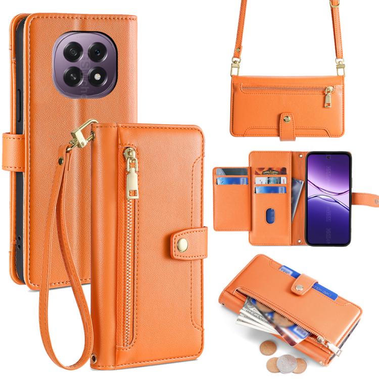 Sheep Texture Cross-body Zipper Wallet Leather Phone Case, For OPPO Reno14 F 5G, For OPPO A5x 5G Global, For OPPO A5 5G 2025 Global, For OPPO Reno14 Pro 5G, For OPPO Reno14 5G, For OPPO Find X8s+ 5G, For OPPO Find X8s 5G, For OPPO Find X8 Ultra 5G