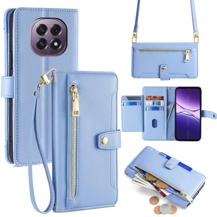 Sheep Texture Cross-body Zipper Wallet Leather Phone Case, For OPPO Reno14 F 5G, For OPPO A5x 5G Global, For OPPO A5 5G 2025 Global, For OPPO Reno14 Pro 5G, For OPPO Reno14 5G, For OPPO Find X8s+ 5G, For OPPO Find X8s 5G, For OPPO Find X8 Ultra 5G
