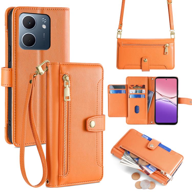 Sheep Texture Cross-body Zipper Wallet Leather Phone Case, For OPPO Reno14 F 5G, For OPPO A5x 5G Global, For OPPO A5 5G 2025 Global, For OPPO Reno14 Pro 5G, For OPPO Reno14 5G, For OPPO Find X8s+ 5G, For OPPO Find X8s 5G, For OPPO Find X8 Ultra 5G