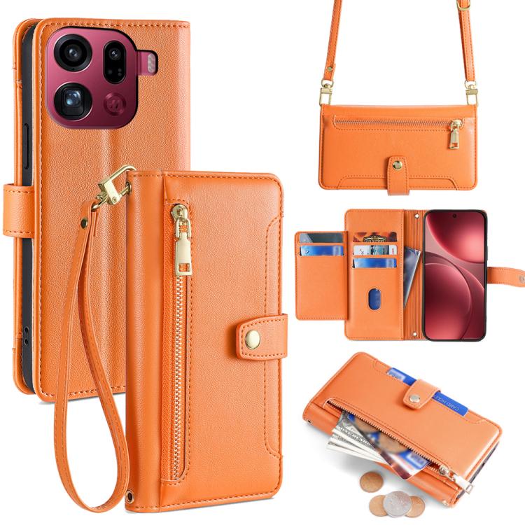 Sheep Texture Cross-body Zipper Wallet Leather Phone Case, For OPPO Find X9 Pro 5G, For OPPO K13 Turbo Pro 5G, For OPPO Reno14 F 5G, For OPPO A5x 5G Global, For OPPO A5 5G 2025 Global, For OPPO Reno14 Pro 5G, For OPPO Reno14 5G, For OPPO Find X8s+ 5G