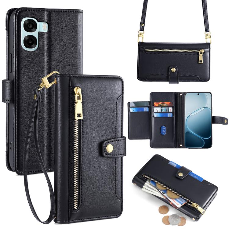 Sheep Texture Cross-body Zipper Wallet Leather Phone Case, For OPPO Find X9s Pro 5G, For OPPO Find X9 Ultra 5G, For OPPO A6s 4G, For OPPO Reno15 F 5G, For OPPO A6x 4G Global, For OPPO Reno15 5G Global, For OPPO Find X9 5G, For OPPO F31 5G