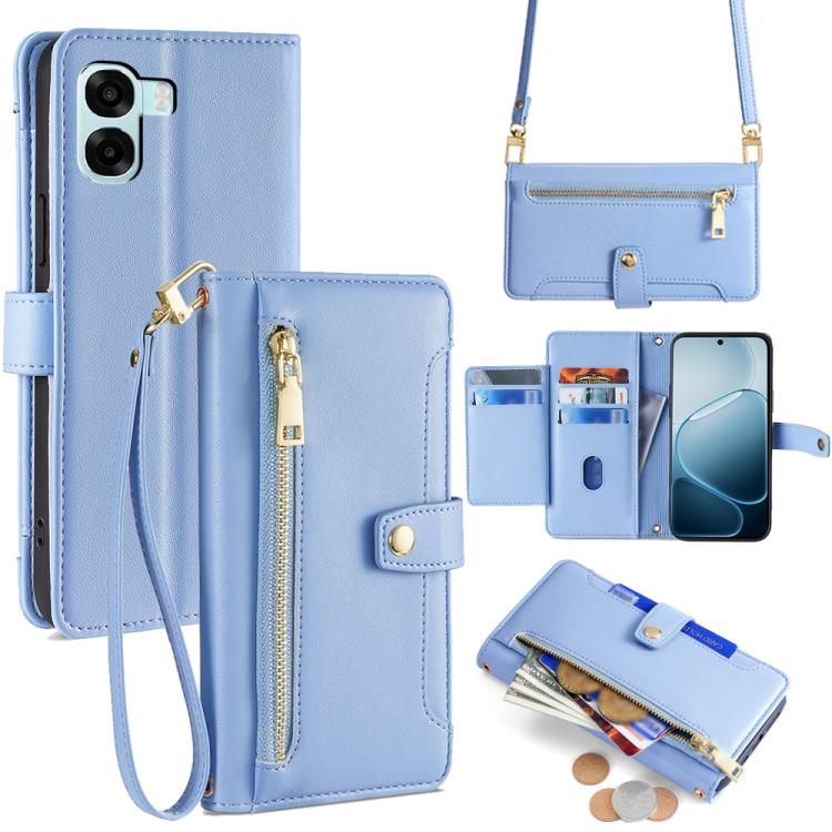Sheep Texture Cross-body Zipper Wallet Leather Phone Case, For OPPO Find X9s Pro 5G, For OPPO Find X9 Ultra 5G, For OPPO A6s 4G, For OPPO Reno15 F 5G, For OPPO A6x 4G Global, For OPPO Reno15 5G Global, For OPPO Find X9 5G, For OPPO F31 5G