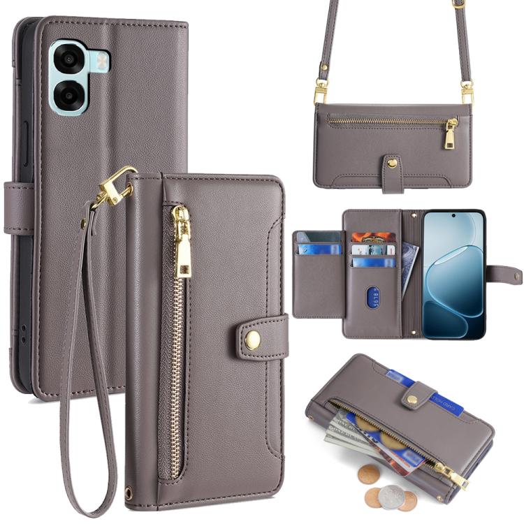 Sheep Texture Cross-body Zipper Wallet Leather Phone Case, For OPPO Find X9s Pro 5G, For OPPO Find X9 Ultra 5G, For OPPO A6s 4G, For OPPO Reno15 F 5G, For OPPO A6x 4G Global, For OPPO Reno15 5G Global, For OPPO Find X9 5G, For OPPO F31 5G