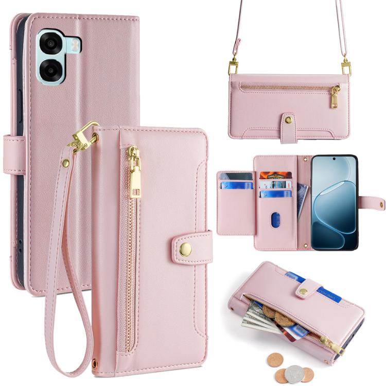 Sheep Texture Cross-body Zipper Wallet Leather Phone Case, For OPPO Find X9s Pro 5G, For OPPO Find X9 Ultra 5G, For OPPO A6s 4G, For OPPO Reno15 F 5G, For OPPO A6x 4G Global, For OPPO Reno15 5G Global, For OPPO Find X9 5G, For OPPO F31 5G