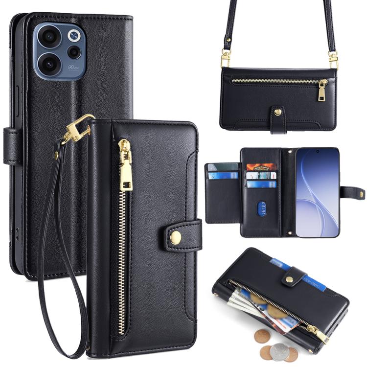Sheep Texture Cross-body Zipper Wallet Leather Phone Case, For OPPO Find X9s Pro 5G, For OPPO Find X9 Ultra 5G, For OPPO A6s 4G, For OPPO Reno15 F 5G, For OPPO A6x 4G Global, For OPPO Reno15 5G Global, For OPPO Find X9 5G, For OPPO F31 5G