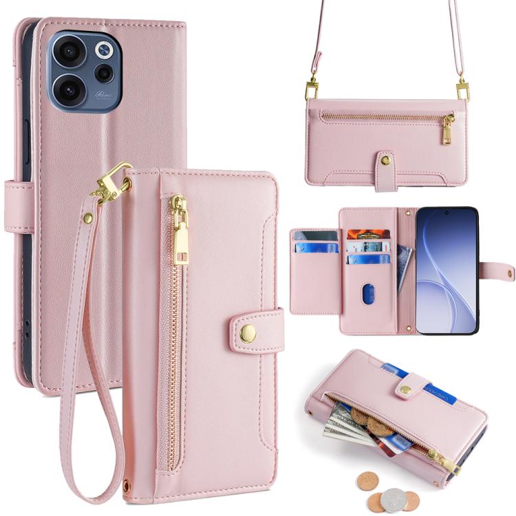 Sheep Texture Cross-body Zipper Wallet Leather Phone Case, For OPPO Find X9s Pro 5G, For OPPO Find X9 Ultra 5G, For OPPO A6s 4G, For OPPO Reno15 F 5G, For OPPO A6x 4G Global, For OPPO Reno15 5G Global, For OPPO Find X9 5G, For OPPO F31 5G