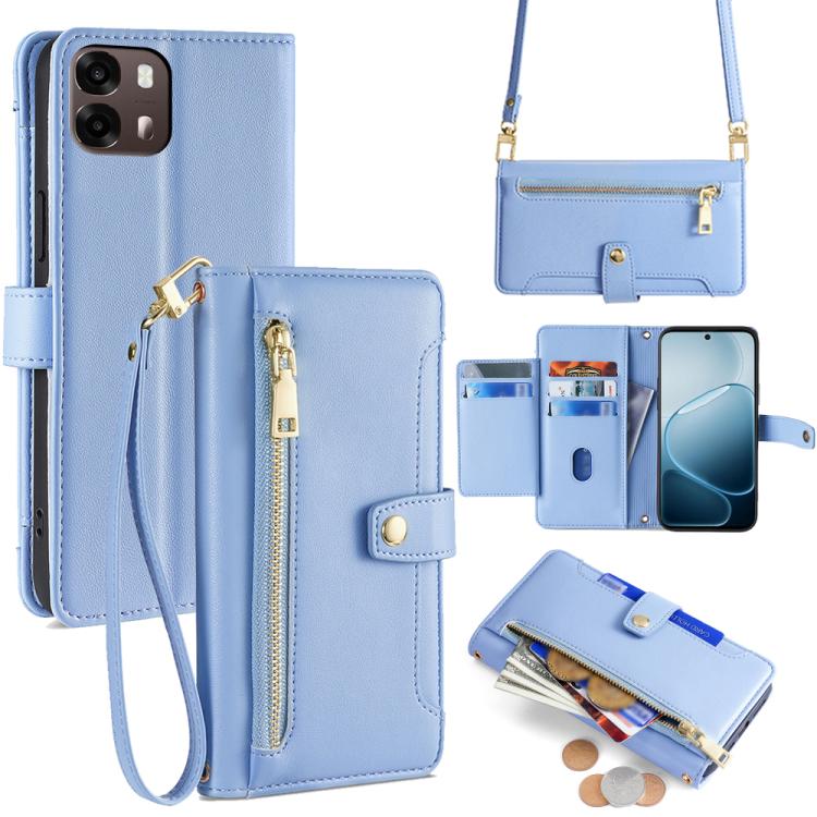 Sheep Texture Cross-body Zipper Wallet Leather Phone Case, For OPPO Find X9s Pro 5G, For OPPO Find X9 Ultra 5G, For OPPO A6s 4G, For OPPO Reno15 F 5G, For OPPO A6x 4G Global, For OPPO Reno15 5G Global, For OPPO Find X9 5G, For OPPO F31 5G