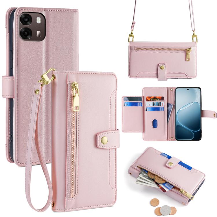 Sheep Texture Cross-body Zipper Wallet Leather Phone Case, For OPPO Find X9s Pro 5G, For OPPO Find X9 Ultra 5G, For OPPO A6s 4G, For OPPO Reno15 F 5G, For OPPO A6x 4G Global, For OPPO Reno15 5G Global, For OPPO Find X9 5G, For OPPO F31 5G