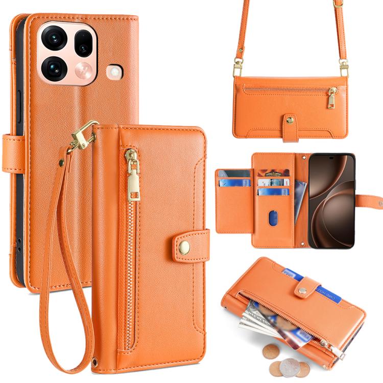 Sheep Texture Cross-body Zipper Wallet Leather Phone Case, For OPPO Find X9s Pro 5G, For OPPO Find X9 Ultra 5G, For OPPO A6s 4G, For OPPO Reno15 F 5G, For OPPO A6x 4G Global, For OPPO Reno15 5G Global, For OPPO Find X9 5G, For OPPO F31 5G