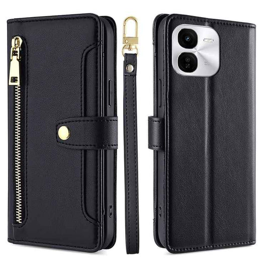 Sheep Texture Cross-body Zipper Wallet Leather Phone Case, For vivo iQOO Z9x, For vivo Y03 4G, For vivo Y100 5G IDN, For vivo V29e 5G, For vivo Y78 Plus 5G