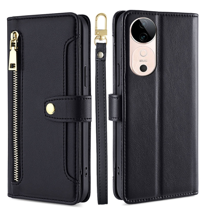Sheep Texture Cross-body Zipper Wallet Leather Phone Case, For vivo Y300 Pro 5G, For vivo S19 Pro, For vivo S19, For vivo Y28 4G, For vivo X100s, For vivo Y38 5G / T3x Global, For vivo V30e 5G Global, For vivo iQOO Z9x