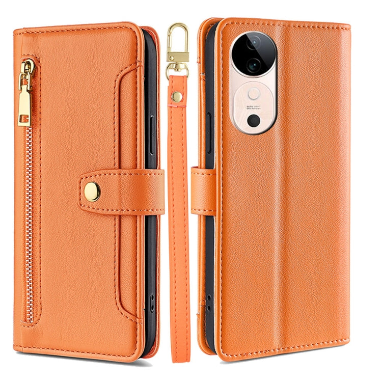 Sheep Texture Cross-body Zipper Wallet Leather Phone Case, For vivo Y300 Pro 5G, For vivo S19 Pro, For vivo S19, For vivo Y28 4G, For vivo X100s, For vivo Y38 5G / T3x Global, For vivo V30e 5G Global, For vivo iQOO Z9x