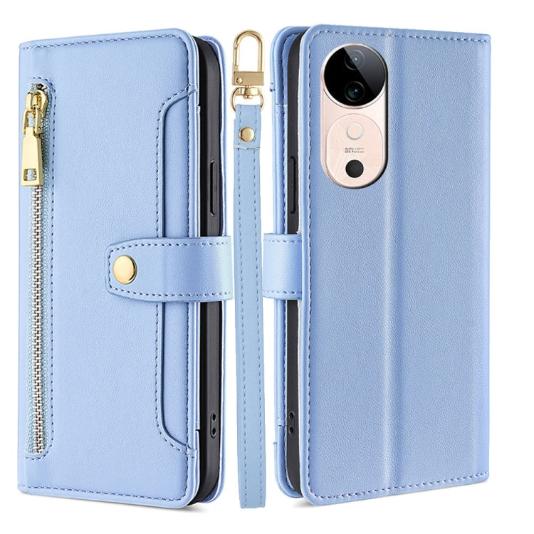 Sheep Texture Cross-body Zipper Wallet Leather Phone Case, For vivo Y300 Pro 5G, For vivo S19 Pro, For vivo S19, For vivo Y28 4G, For vivo X100s, For vivo Y38 5G / T3x Global, For vivo V30e 5G Global, For vivo iQOO Z9x