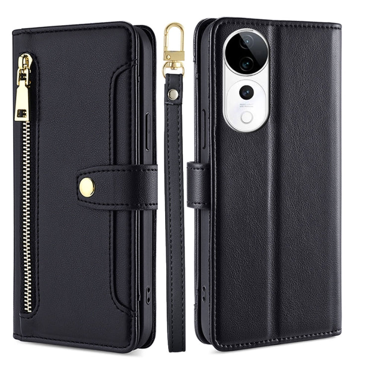 Sheep Texture Cross-body Zipper Wallet Leather Phone Case, For vivo Y300 Pro 5G, For vivo S19 Pro, For vivo S19, For vivo Y28 4G, For vivo X100s, For vivo Y38 5G / T3x Global, For vivo V30e 5G Global, For vivo iQOO Z9x