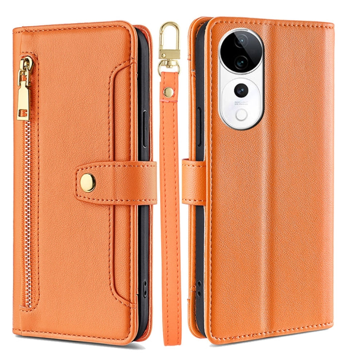 Sheep Texture Cross-body Zipper Wallet Leather Phone Case, For vivo Y300 Pro 5G, For vivo S19 Pro, For vivo S19, For vivo Y28 4G, For vivo X100s, For vivo Y38 5G / T3x Global, For vivo V30e 5G Global, For vivo iQOO Z9x