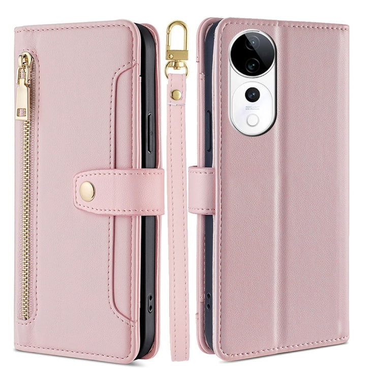 Sheep Texture Cross-body Zipper Wallet Leather Phone Case, For vivo Y300 Pro 5G, For vivo S19 Pro, For vivo S19, For vivo Y28 4G, For vivo X100s, For vivo Y38 5G / T3x Global, For vivo V30e 5G Global, For vivo iQOO Z9x