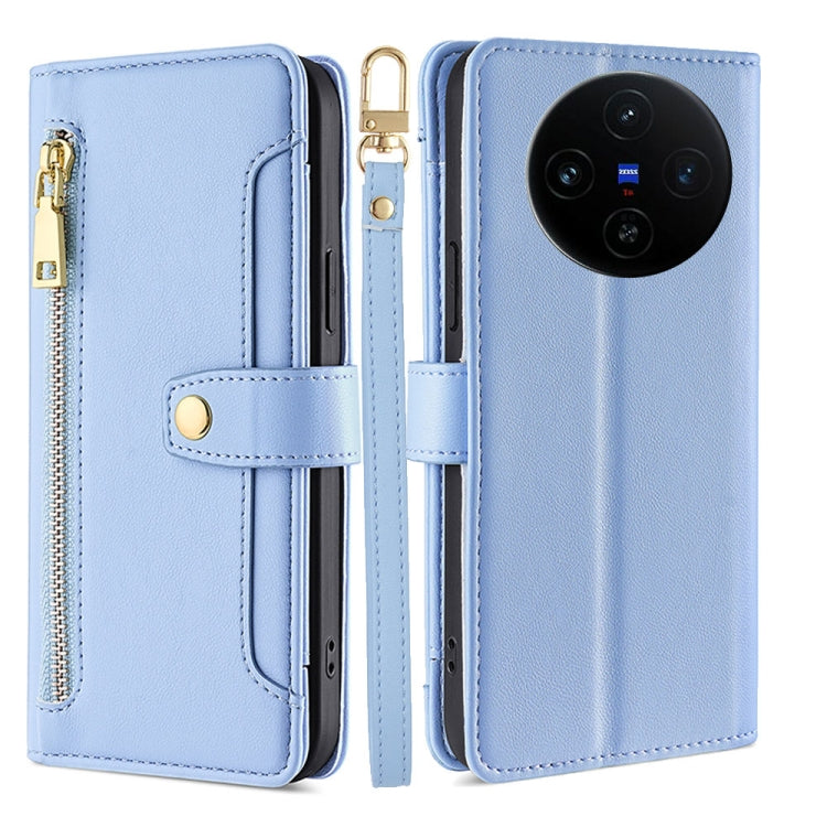 Sheep Texture Cross-body Zipper Wallet Leather Phone Case, For vivo Y300 Pro 5G, For vivo S19 Pro, For vivo S19, For vivo Y28 4G, For vivo X100s, For vivo Y38 5G / T3x Global, For vivo V30e 5G Global, For vivo iQOO Z9x