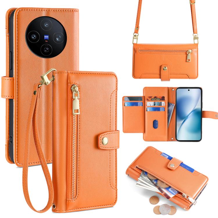 Sheep Texture Cross-body Zipper Wallet Leather Phone Case, For vivo X300 5G, For vivo Y31 5G 2025, For vivo V60 Lite 5G Global, For vivo V60 5G Global, For vivo iQOO Neo 10 5G Global, For vivo X200s 5G, For vivo V50 5G, For vivo X200 Pro 5G