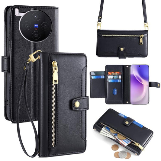 Sheep Texture Cross-body Zipper Wallet Leather Phone Case, For vivo X300 5G, For vivo Y31 5G 2025, For vivo V60 Lite 5G Global, For vivo V60 5G Global, For vivo iQOO Neo 10 5G Global, For vivo X200s 5G, For vivo V50 5G, For vivo X200 Pro 5G