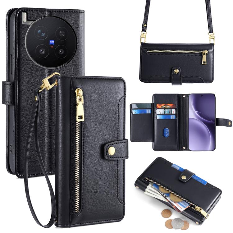 Sheep Texture Cross-body Zipper Wallet Leather Phone Case, For vivo V70 FE 5G, For vivo Y05 4G, For vivo Y500i 5G, For vivo S50 Pro mini 5G, For vivo S50 5G, For vivo X300 Pro 5G, For vivo X300 5G, For vivo Y31 5G 2025