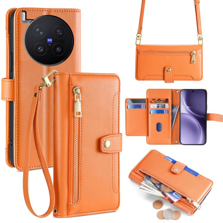 Sheep Texture Cross-body Zipper Wallet Leather Phone Case, For vivo V70 FE 5G, For vivo Y05 4G, For vivo Y500i 5G, For vivo S50 Pro mini 5G, For vivo S50 5G, For vivo X300 Pro 5G, For vivo X300 5G, For vivo Y31 5G 2025