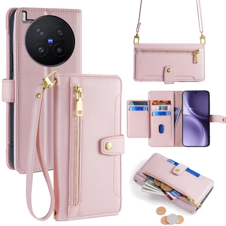 Sheep Texture Cross-body Zipper Wallet Leather Phone Case, For vivo V70 FE 5G, For vivo Y05 4G, For vivo Y500i 5G, For vivo S50 Pro mini 5G, For vivo S50 5G, For vivo X300 Pro 5G, For vivo X300 5G, For vivo Y31 5G 2025
