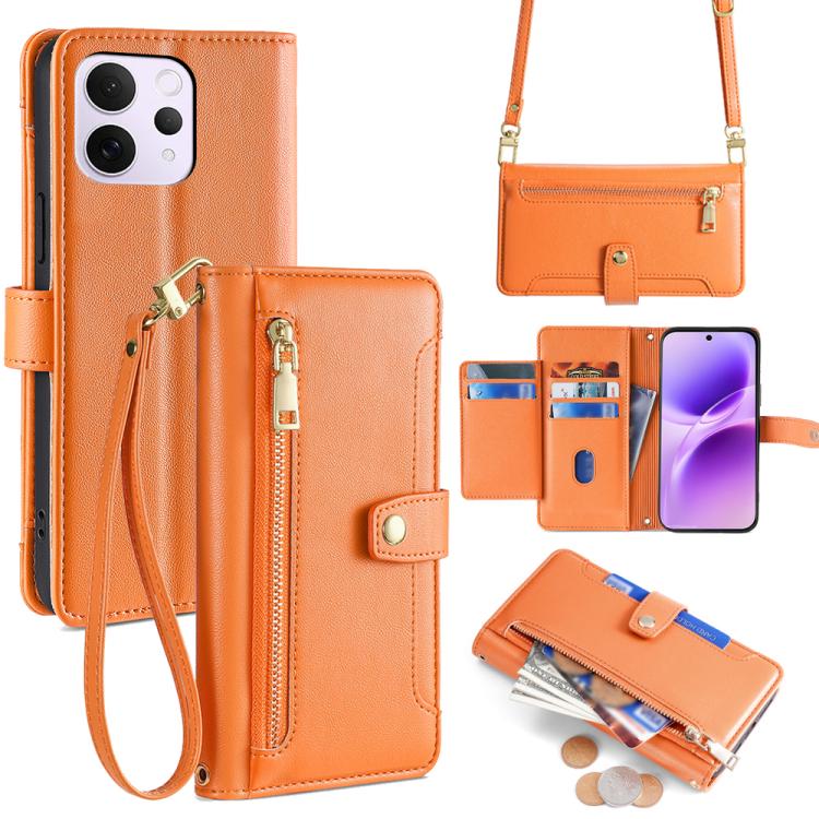 Sheep Texture Cross-body Zipper Wallet Leather Phone Case, For vivo V70 FE 5G, For vivo Y05 4G, For vivo Y500i 5G, For vivo S50 Pro mini 5G, For vivo S50 5G, For vivo X300 Pro 5G, For vivo X300 5G, For vivo Y31 5G 2025