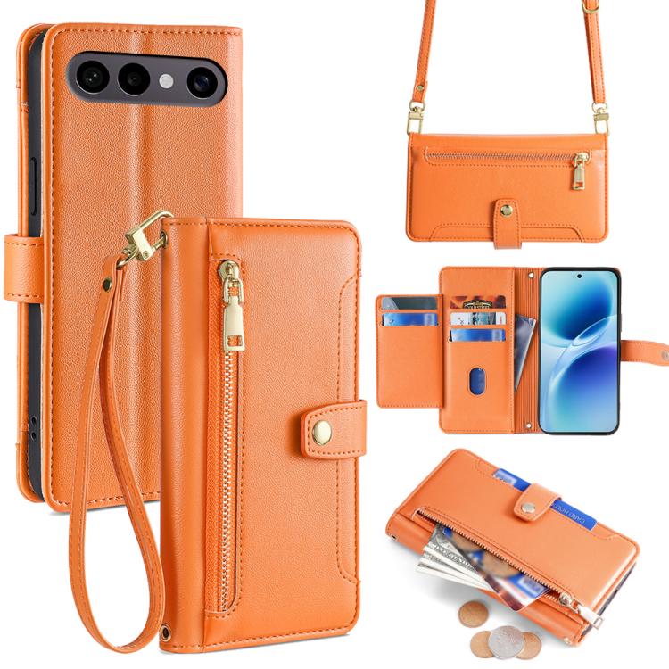 Sheep Texture Cross-body Zipper Wallet Leather Phone Case, For vivo V70 FE 5G, For vivo Y05 4G, For vivo Y500i 5G, For vivo S50 Pro mini 5G, For vivo S50 5G, For vivo X300 Pro 5G, For vivo X300 5G, For vivo Y31 5G 2025