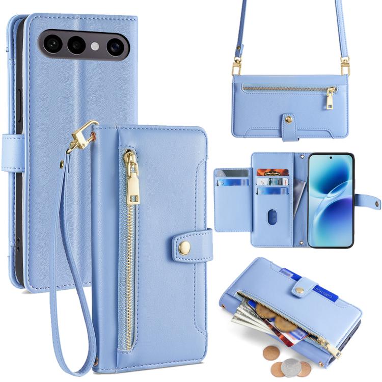 Sheep Texture Cross-body Zipper Wallet Leather Phone Case, For vivo V70 FE 5G, For vivo Y05 4G, For vivo Y500i 5G, For vivo S50 Pro mini 5G, For vivo S50 5G, For vivo X300 Pro 5G, For vivo X300 5G, For vivo Y31 5G 2025