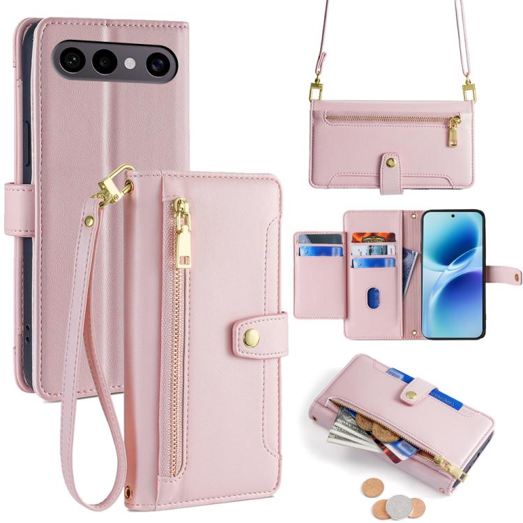Sheep Texture Cross-body Zipper Wallet Leather Phone Case, For vivo V70 FE 5G, For vivo Y05 4G, For vivo Y500i 5G, For vivo S50 Pro mini 5G, For vivo S50 5G, For vivo X300 Pro 5G, For vivo X300 5G, For vivo Y31 5G 2025