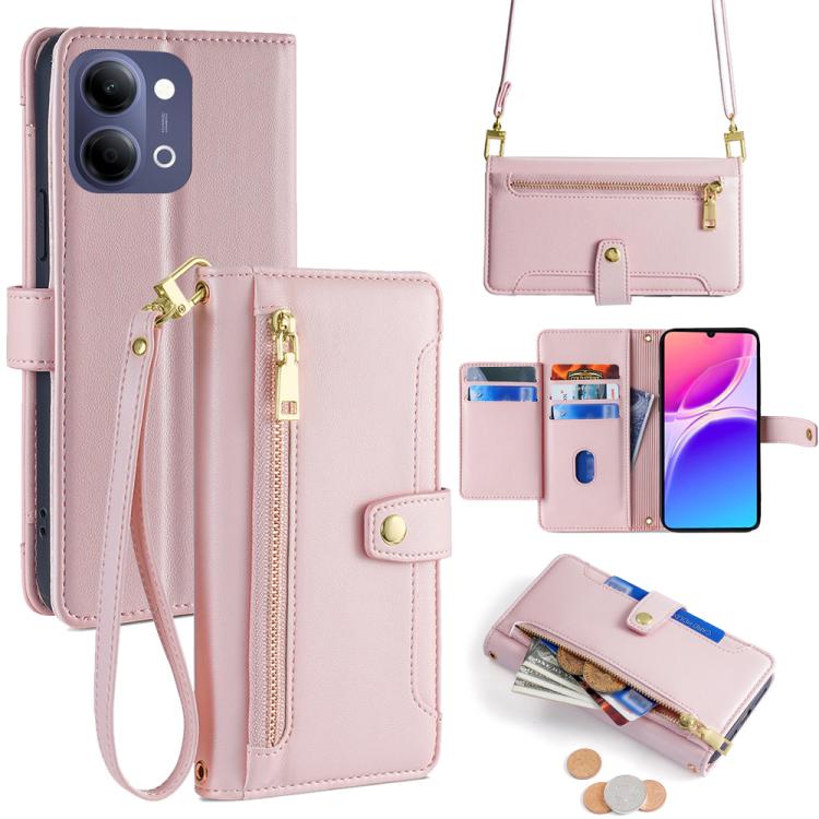 Sheep Texture Cross-body Zipper Wallet Leather Phone Case, For vivo X300s 5G, For vivo V70 FE 5G, For vivo Y05 4G, For vivo Y500i 5G, For vivo X300 Ultra 5G, For vivo S50 Pro mini 5G, For vivo S50 5G, For vivo X300 Pro 5G